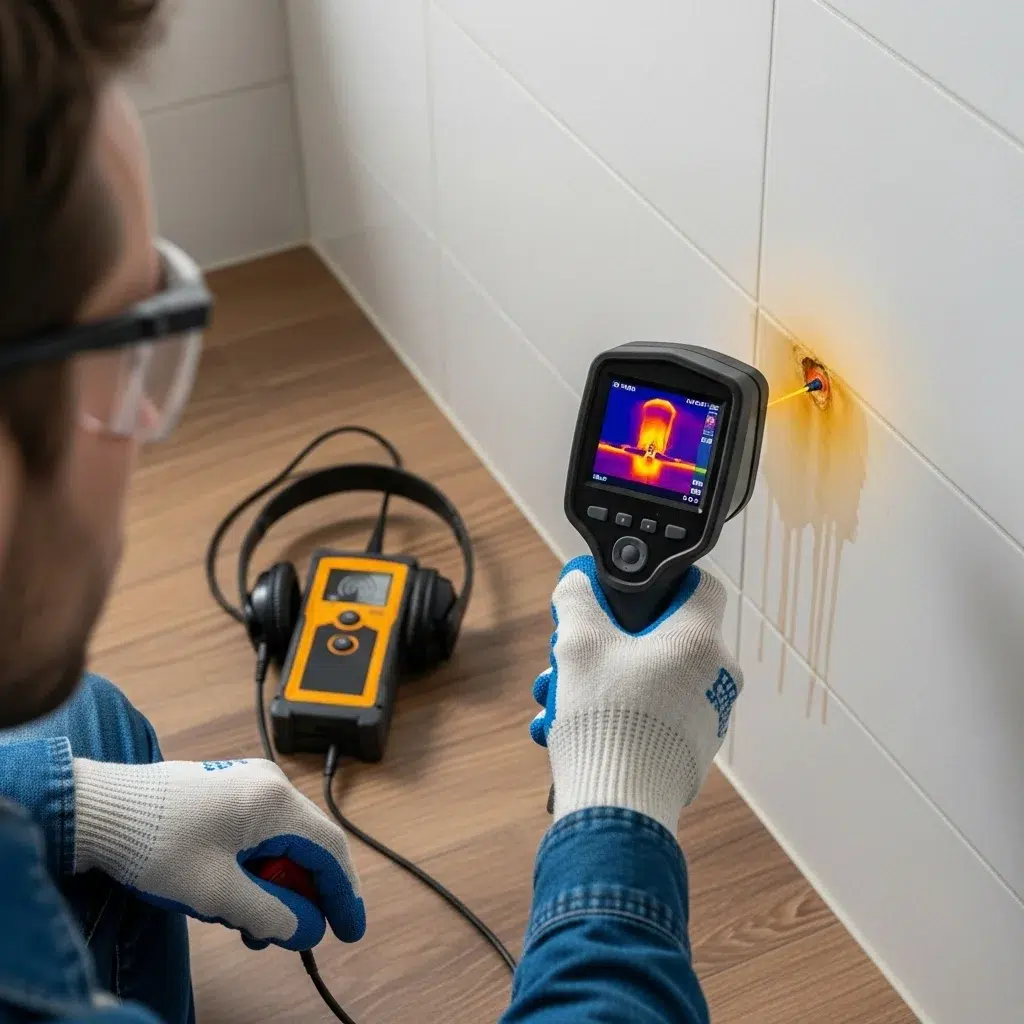 كشف تسربات المياه بدون تكسير بجده