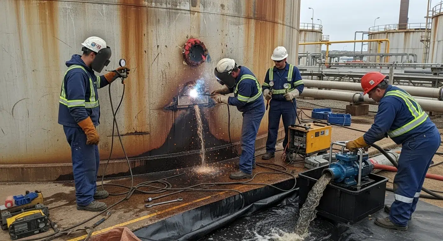 اصلاح تسرب الخزان بجده