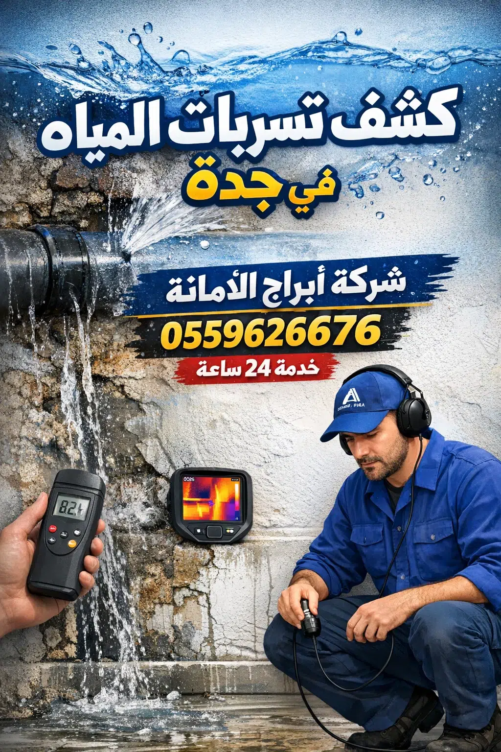 شركه كشف تسربات المياه في جده كشف تسربات المياه في جدة بدون تكسير