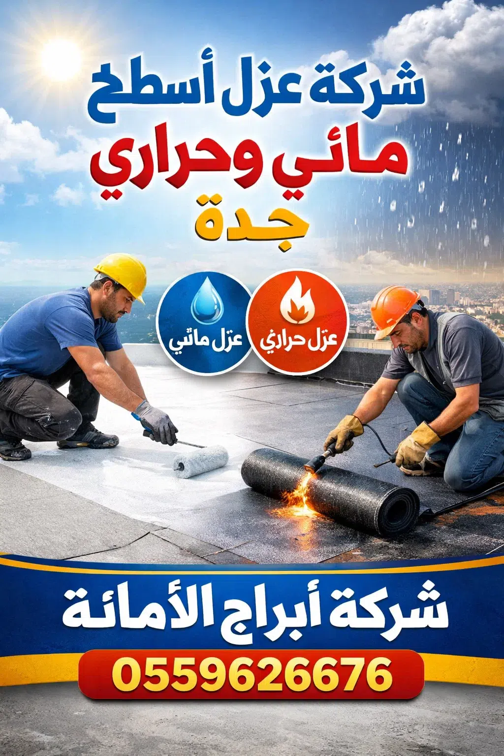 شركه كشف تسربات المياه في جده شركة عزل أسطح مائي وحراري جدة