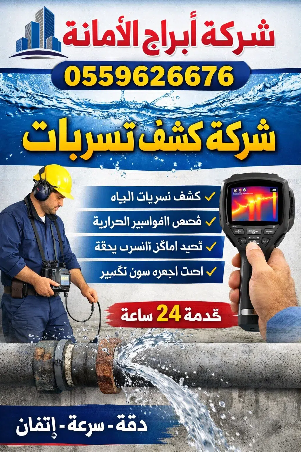 شركة كشف تسربات المياه بمكة معتمدة