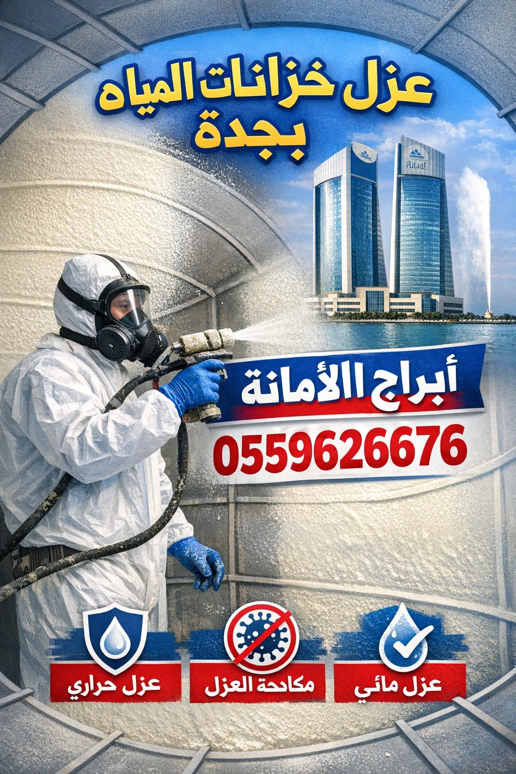 عزل خزانات المياه بجدة