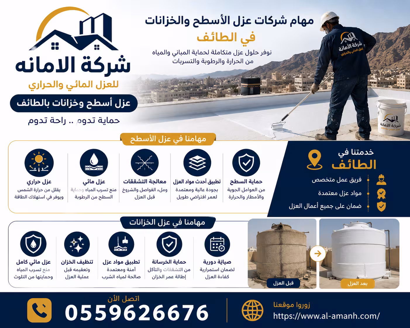شركه عزل أسطح بالطائف