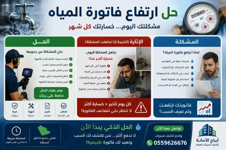 حل ارتفاع فاتورة المياه حل ارتفاع فاتورة المياه