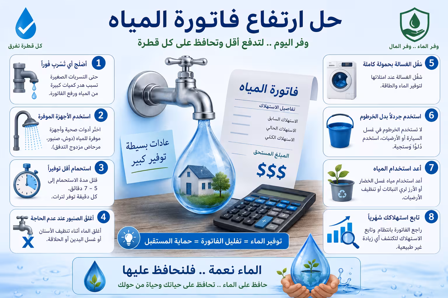 حل ارتفاع فاتوره المياه بجده حل ارتفاع فاتوره المياه بجده
