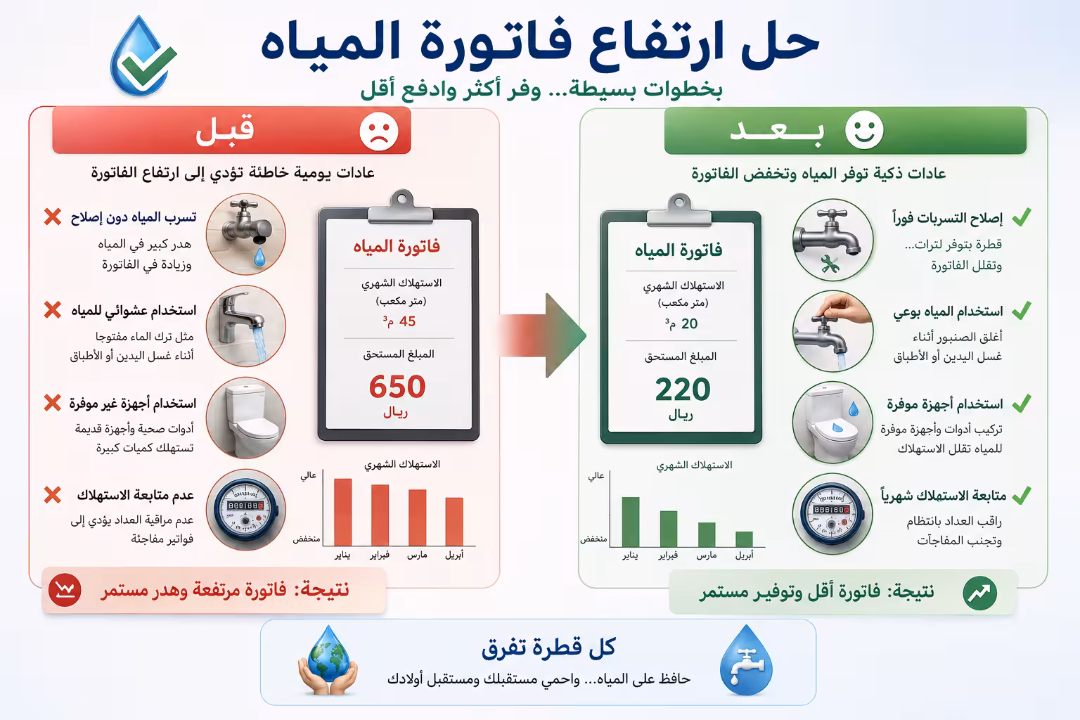 حل ارتفاع فاتوره المياه بجده حل ارتفاع فاتوره المياه بجده