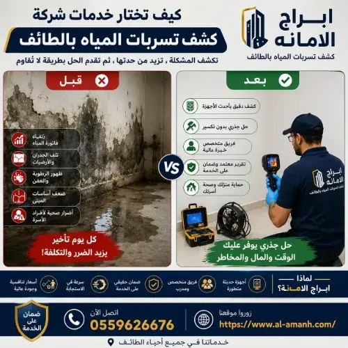 شركة كشف تسربات المياه بالطائف