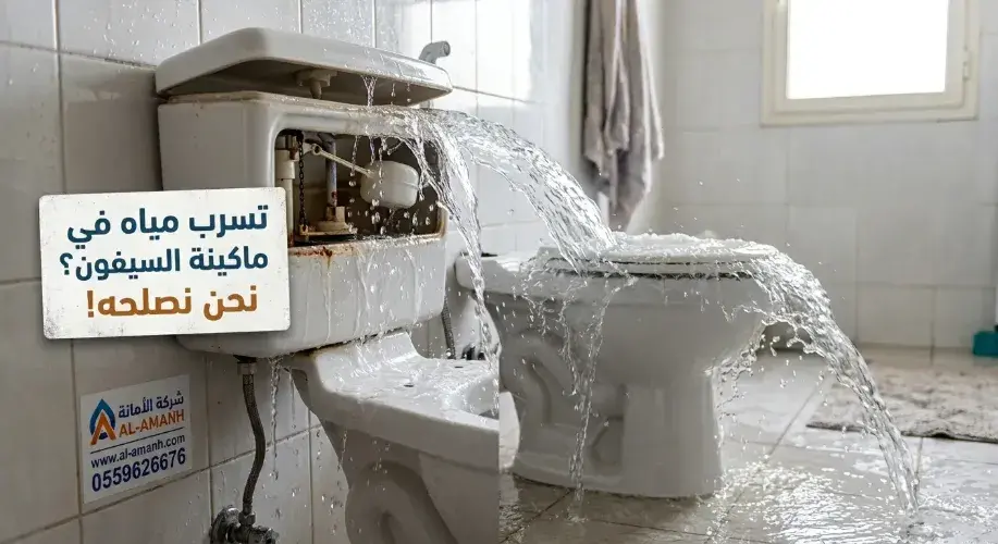 ماكينة السيفون بتسرب مياه ماكينة السيفون بتسرب مياه