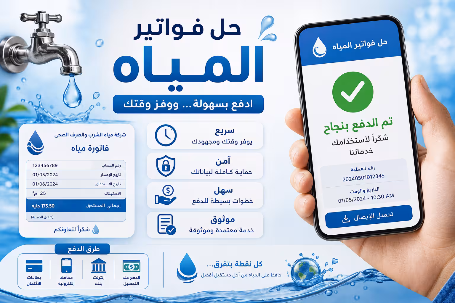 ​حل ارتفاع فاتورة المياه في مكه