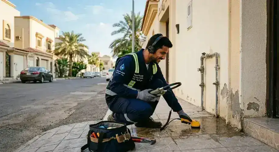 كشف تسربات المياه في جدة حي المروة