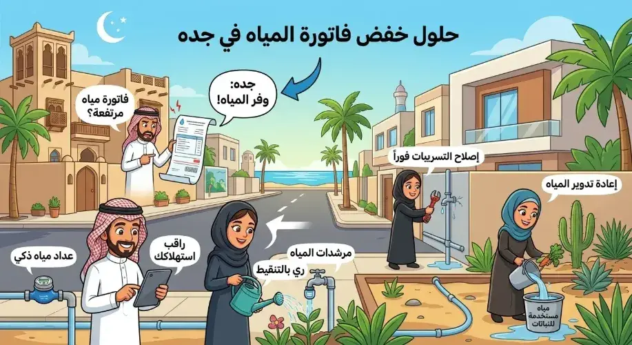 حل ارتفاع فاتورة المياه في جده
