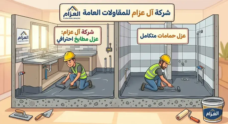 عزل حمامات ومطابخ في جده